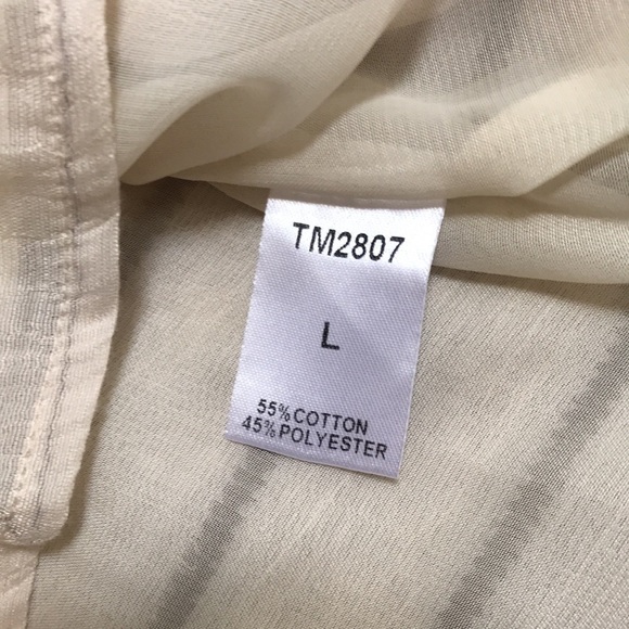 THML large cream with brown embroidered blouse. - Picture 8 of 8